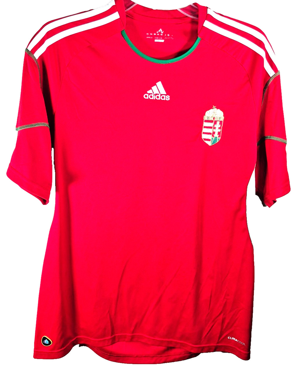 Vintage Adidas Climacool Soccer Jersey Red Hungary Football Shirt Sz Large
